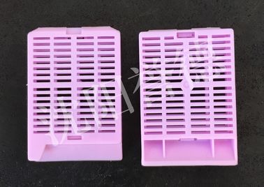 China Casete plástico púrpura de la histología, tejido disponible que procesa los casetes proveedor